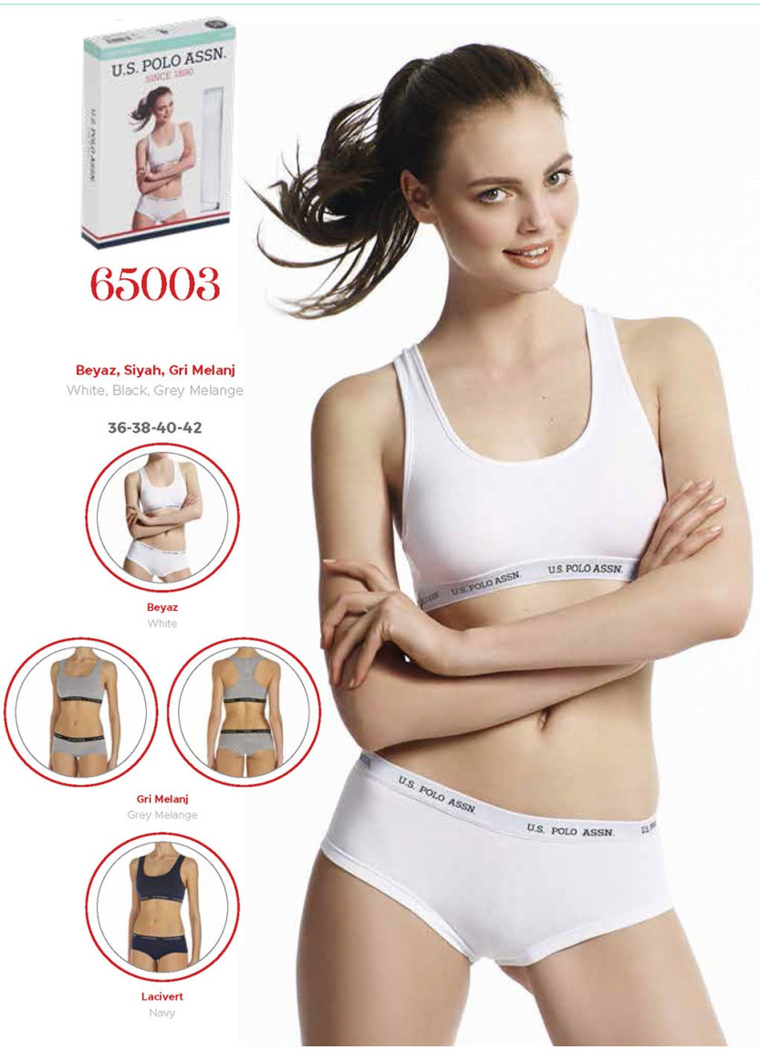 Women’s Sports Set: Bralette and Shorts Briefs U.S. Polo Assn. 65003
