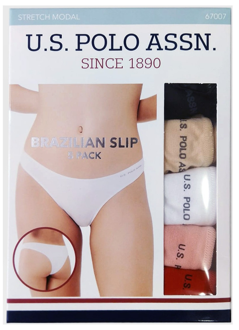 Women’s Brazilian Briefs, 5 Pcs U.S. Polo Assn. 67007