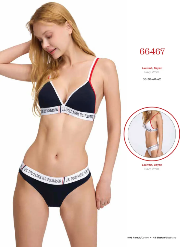 Женский Комплект: Бюстье и Трусы-Слипы U.S. Polo Assn. 66467