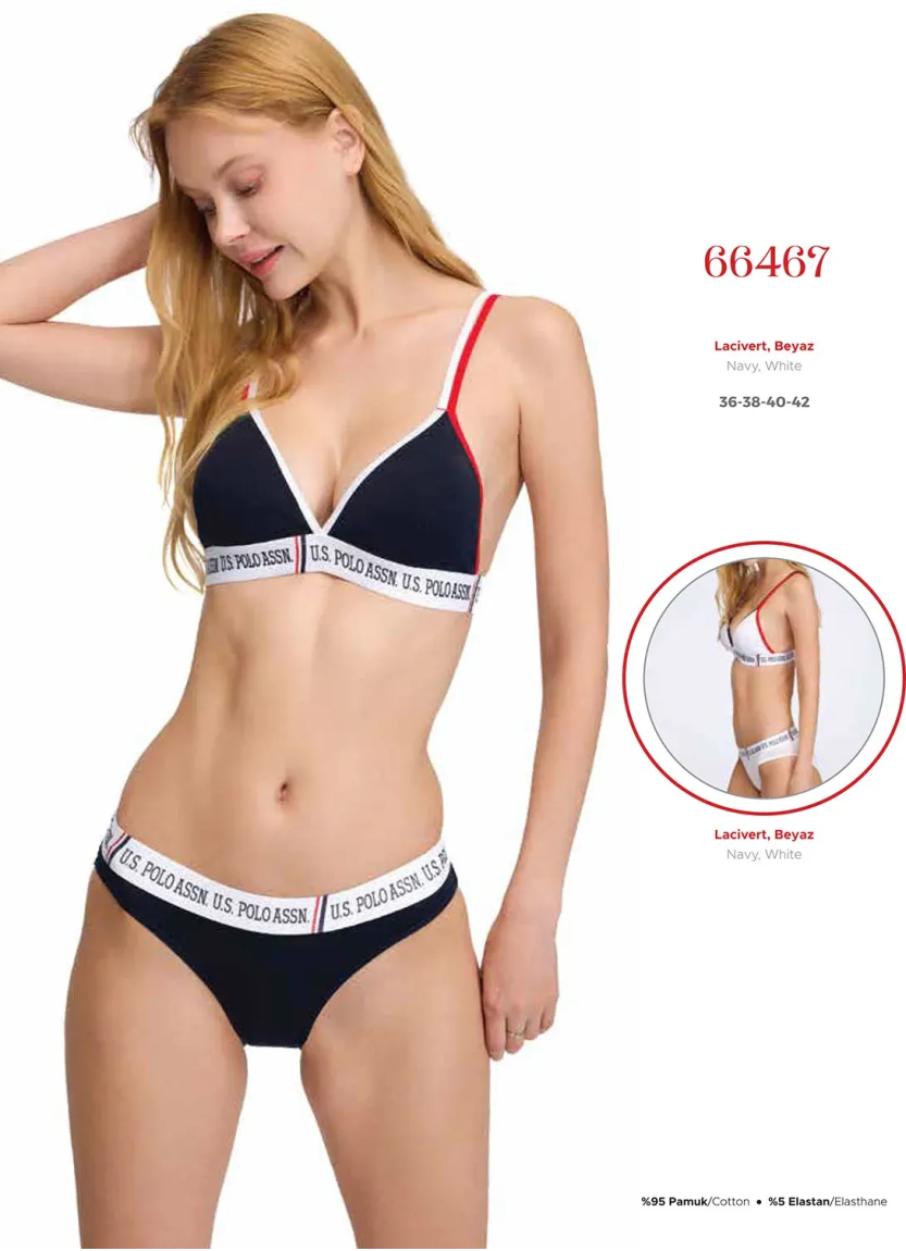 Женский Комплект: Бюстье и Трусы-Слипы U.S. Polo Assn. 66467