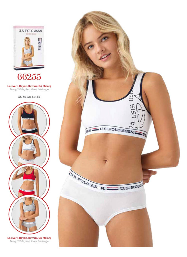 Женский Комплект: Бюстье и Трусы-Шорты U.S. Polo Assn. 66255