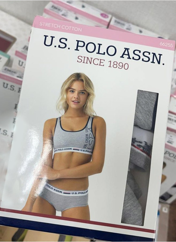 Женский Комплект: Бюстье и Трусы-Шорты U.S. Polo Assn. 66255 2