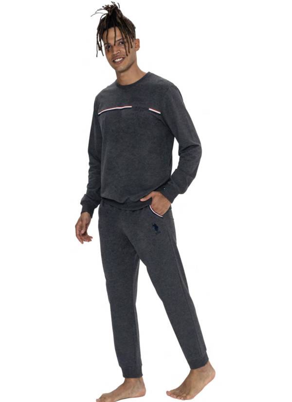 Anthracite Men’s Homewear Set U.S. Polo Assn. 18921
