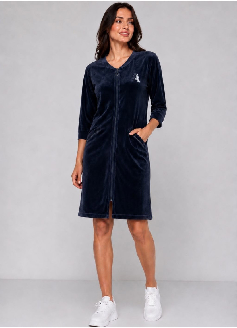 JEN 06101 Laci Women's Velour Zip-Up Robe (L+XL+2XL+3XL+4XL)