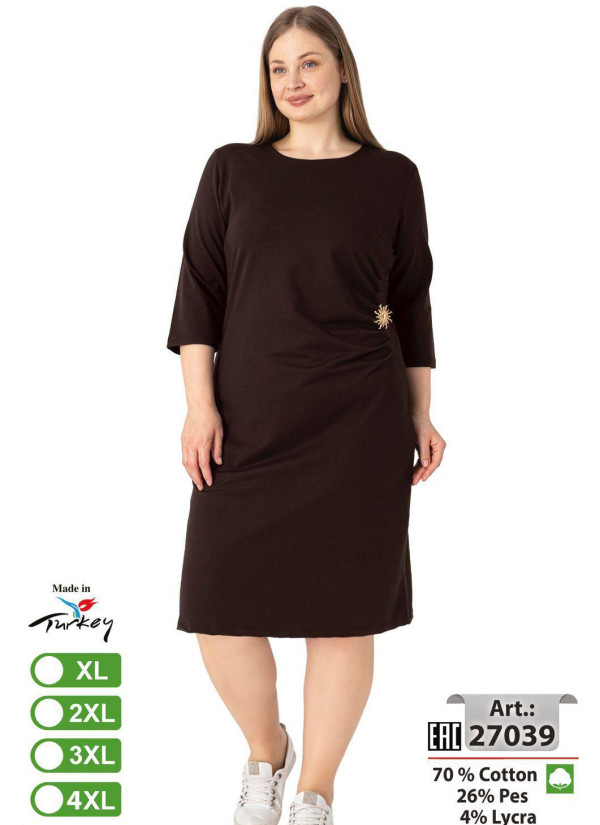 Женское Платье с Длинным Рукавом (XL+2XL+3XL+4XL) intensive 27039