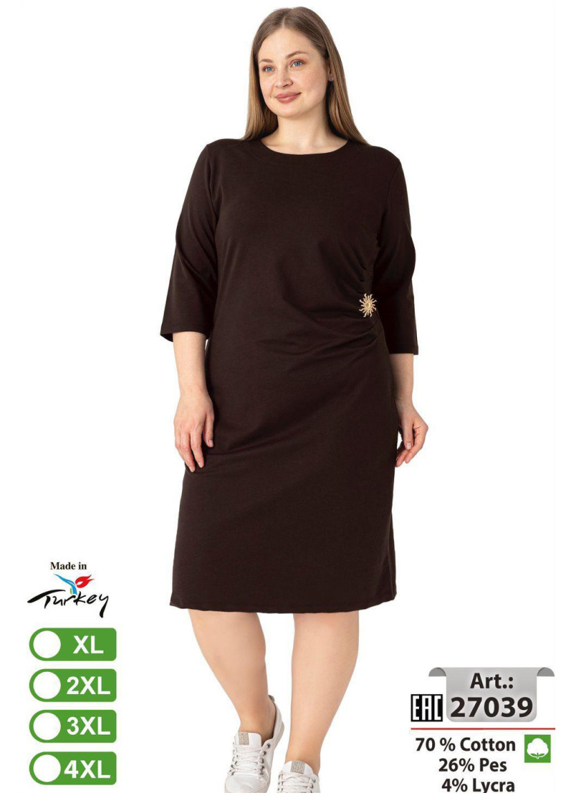 Женское Платье с Длинным Рукавом (XL+2XL+3XL+4XL) intensive 27039