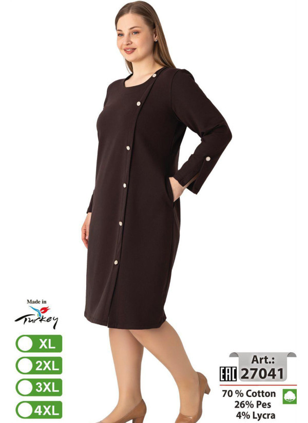 Женское Платье на Пуговицах (XL+2XL+3XL+4XL) intensive 27041