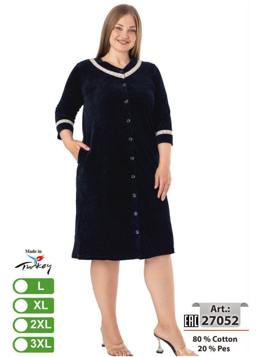 Женский Халат на Пуговицах (L+XL+2XL+3XL) intensive 27052