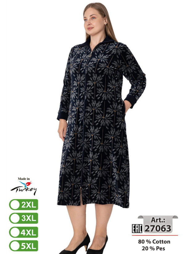 intensive 27063 Women's Zip-Front Robe
