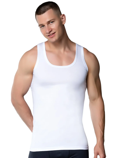 Men's Cotton Tank Top White Gumus 3001