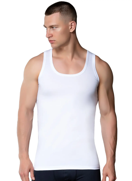Men's Cotton Tank Top White Gumus 3001