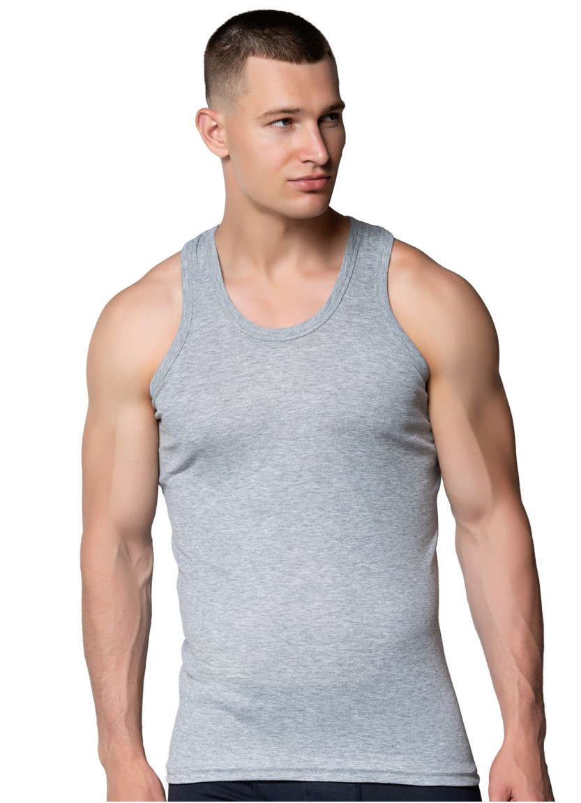 Men's Ribbed Tank Top Grey (12 pcs/pack) Gumus 4004