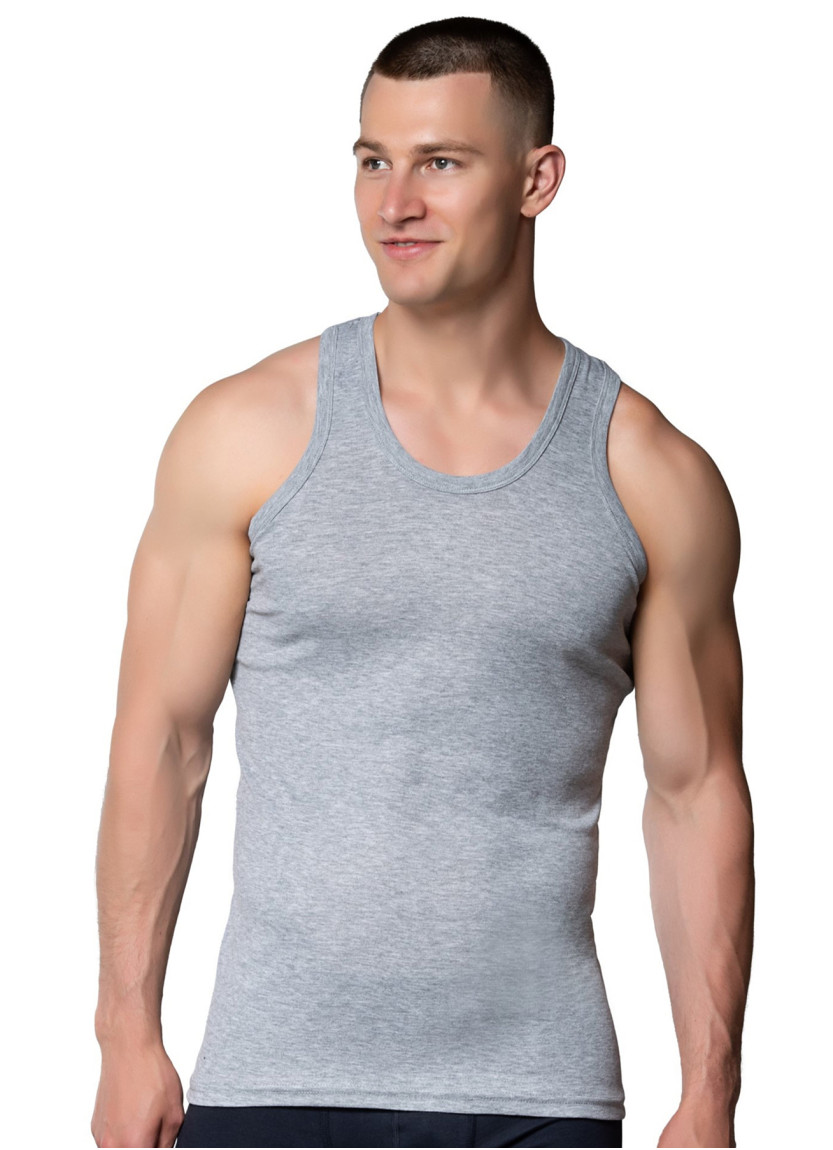 Men's Ribbed Tank Top Grey (12 pcs/pack) Gumus 4004