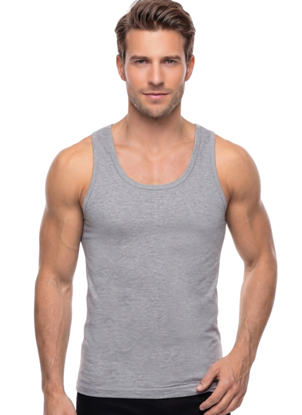 Men's Modal Tank Top Grey (Individual Packaging) Gumus 7001