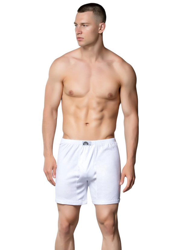Men's Ribbed Argentine Boxer Briefs White (12 pcs/pack) Gumus 3057