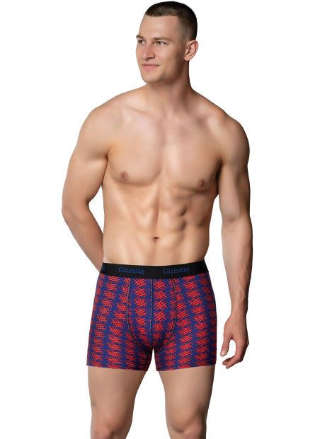 Men's Printed Stretch Boxer Briefs Assorted (Individual Packaging) Gumus 3064