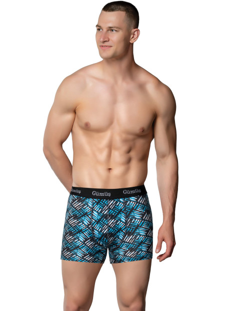 Men's Printed Stretch Boxer Briefs Assorted (Individual Packaging) Gumus 3064