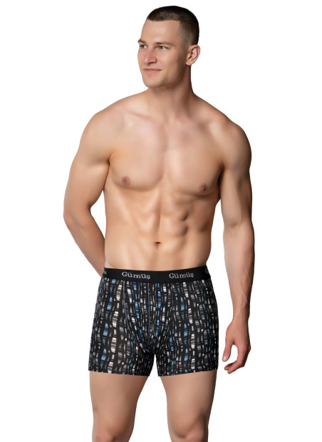 Men's Printed Stretch Boxer Briefs Assorted (Individual Packaging) Gumus 3064