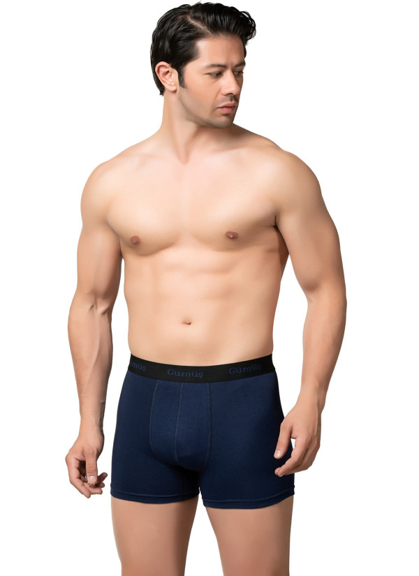 Men's Sport Stretch Boxer Briefs Navy Blue (Individual Packaging) Gumus 3074 2