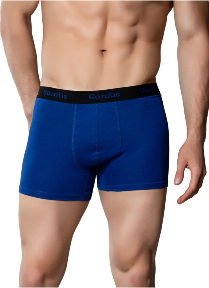 Men's Sport Stretch Boxer Briefs Sax Blue (Individual Packaging) Gumus 3074