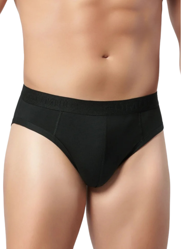 Men's Modal Waistband Briefs Black (Individual Packaging) Gumus 7008