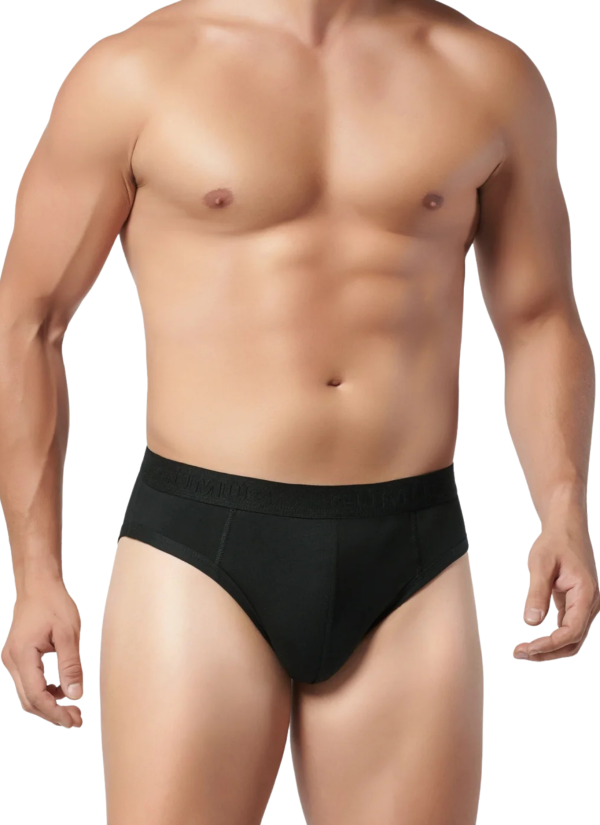 Men's Modal Waistband Briefs Black (Individual Packaging) Gumus 7008 2
