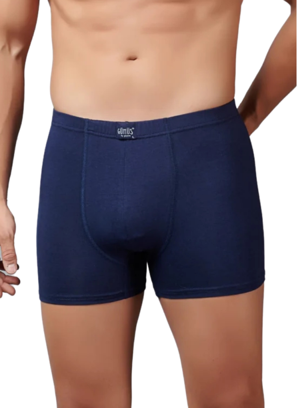 Men's Modal Stretch Boxer Briefs Navy Blue (Individual Packaging) Gumus 7009