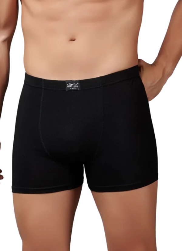 Men's Modal Stretch Boxer Briefs Black (Individual Packaging) Gumus 7009