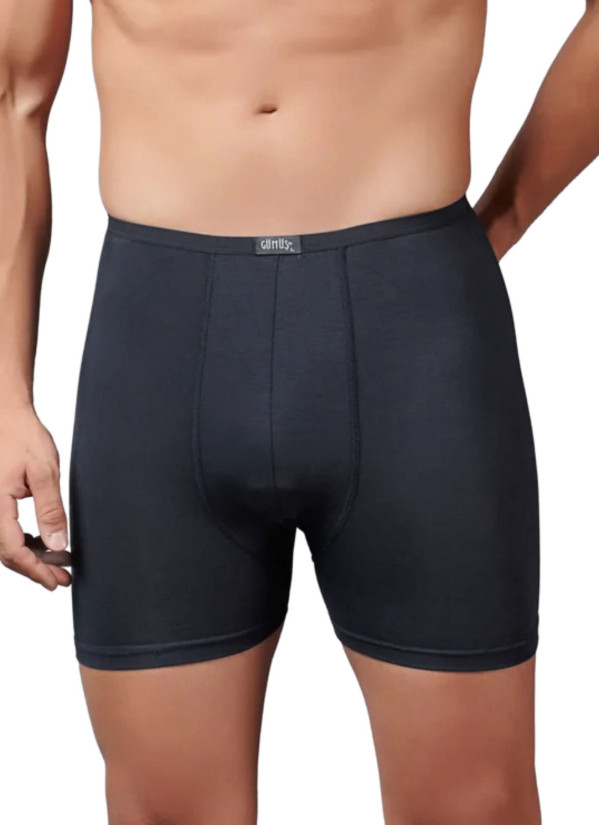Men's Bamboo Low-Rise Stretch Boxer Briefs Anthracite (Individual Packaging) Gumus 8007