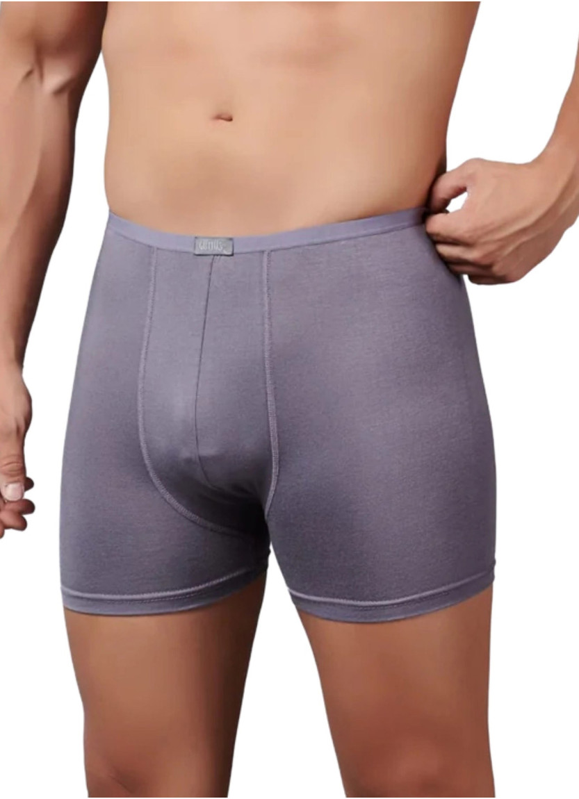 Мужские Бамбуковые Трусы-Боксеры с Низким Поясом Серые (Поштучная Упаковка) Gumus 8007